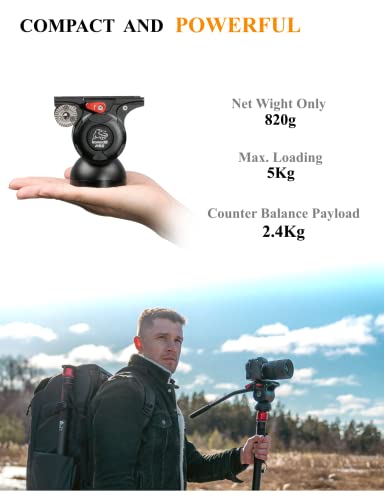 Aluminum Tripod Head Camera Video Head for DSLR Camera