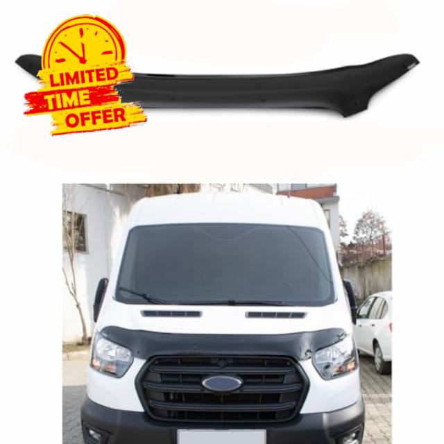 BMY Hood Deflector/Front Bug Shield Compatible for Ford Transit 2014-2018 Hood Guard Bonnet Protector | Particles & Bug | Car Accessories