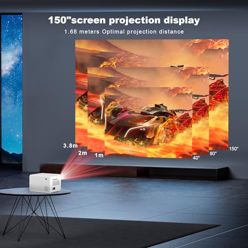 Wielio Native 1080P 12000L Outdoor Portable Mini Video Movie Projector