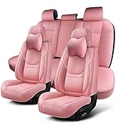Car Seat Covers Full Set, 5 Seats Universal Seat Covers for Cars,Waterproof Leather Seat Covers, ...
