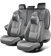 KIDYACWST Car Seat Covers Full Set Faux Leather,Full Set Seat Cover for Cars Waterproof,Universal...