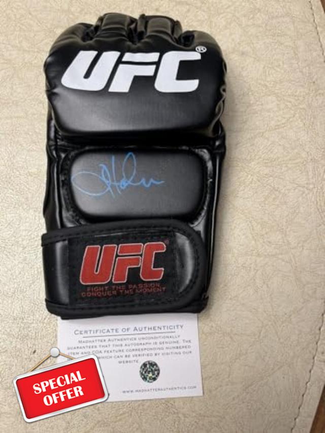 Holly Holm Signed Glove Autographed UFC COA Blue - Autographed UFC Gloves