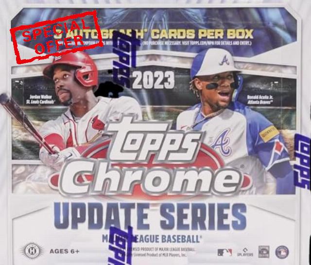 2023 Topps Chrome Update Series MLB Baseball JUMBO box (12 pks/bx)
