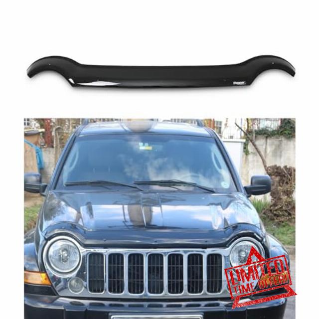 BMY Hood Deflector/Front Bug Shield Compatible for Jeep Cherokee 2002-2007 Hood Guard Bonnet Protector | Particles & Bug | Car Accessories