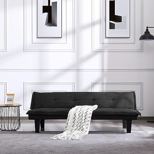Futon Sofabed with 3 Adjustable Positions for Living Room