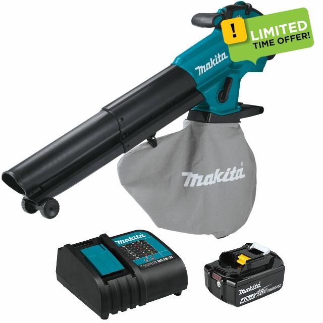 Makita XBU07SM1 18V LXT® Brushless Blower/Vacuum Mulcher Kit (4.0Ah)