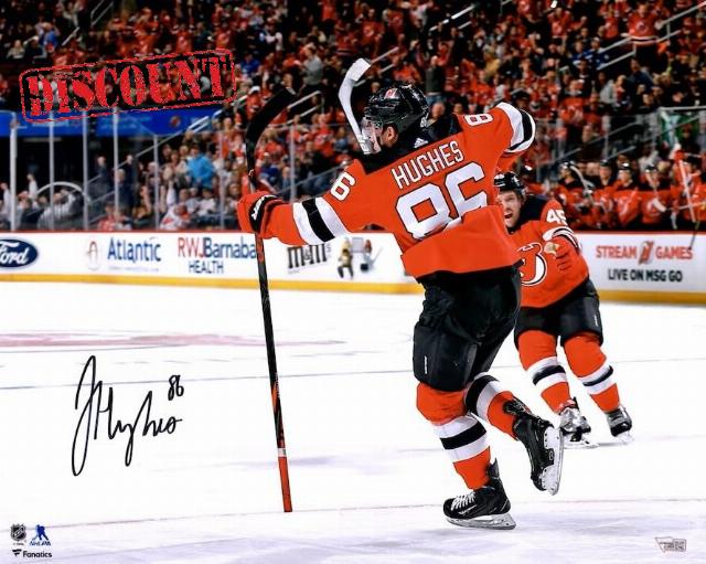 Jack Hughes Signed 16x20 New Jersey 1st Goal Photo Fanatics