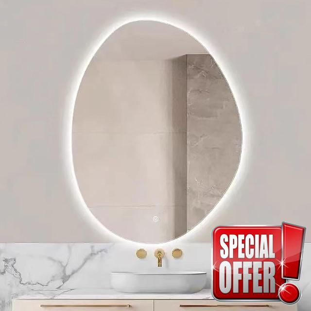 JEUSHX LED Asymmetrical Mirror Wall Mounted Dressing Mirror