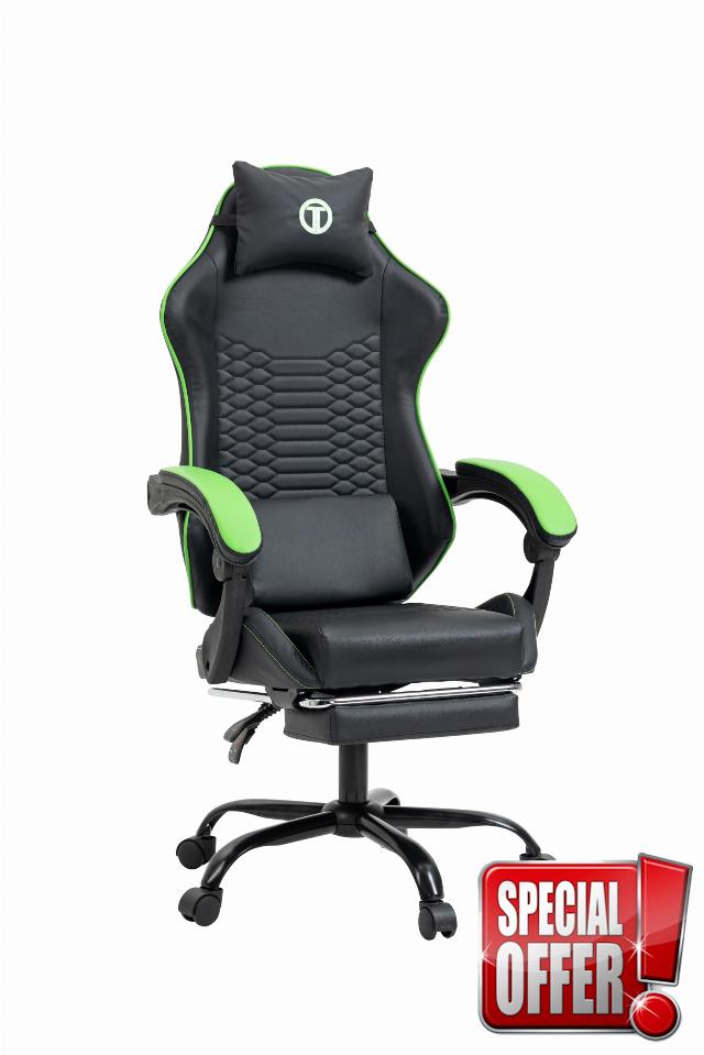 Titano Cobra Elite Gaming Chair with Footrest Comfort Design with Leather Padded Seat