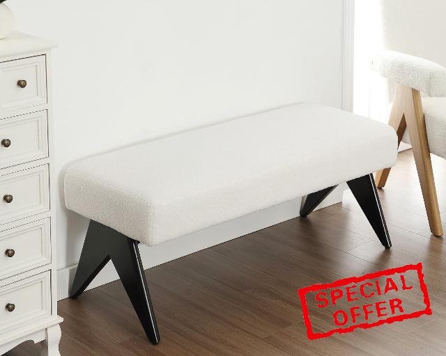 Modern Upholstered Entryway Ottoman Bench