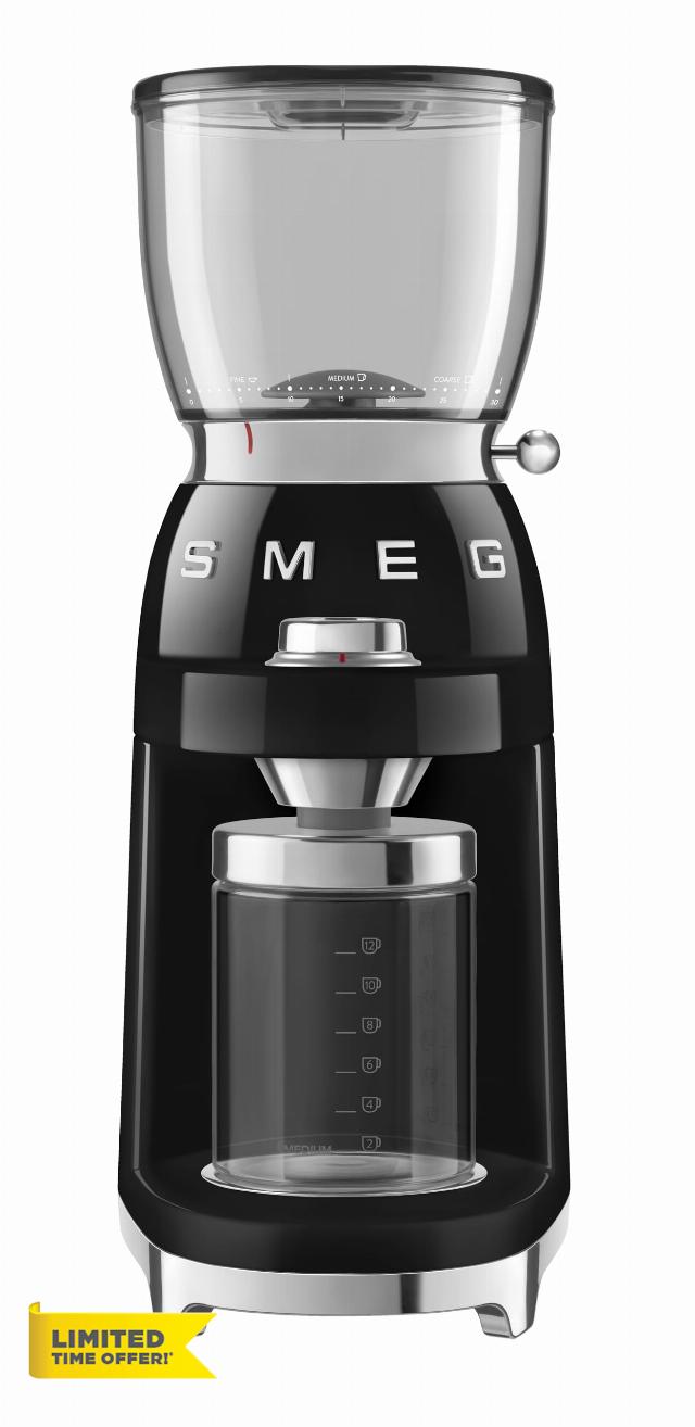 SMEG Retro Electric Coffee Grinder (Black)