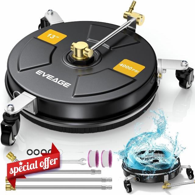 EVEAGE 13" Surface Cleaner & Undercarriage Pressure Washer Attachment