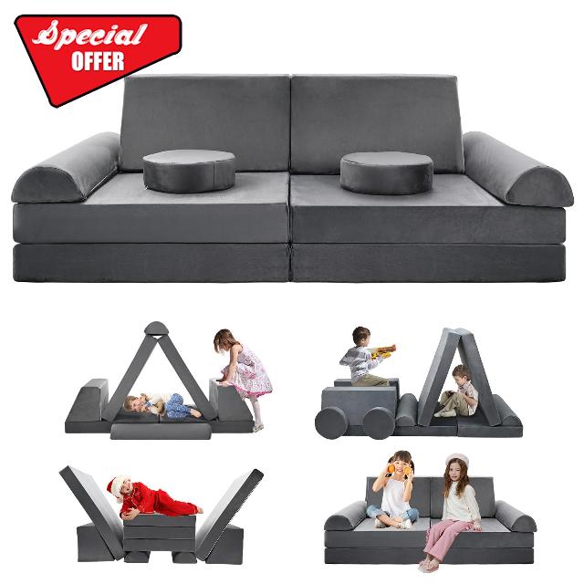 SUNYRISY 10pcs Kids Play Couch