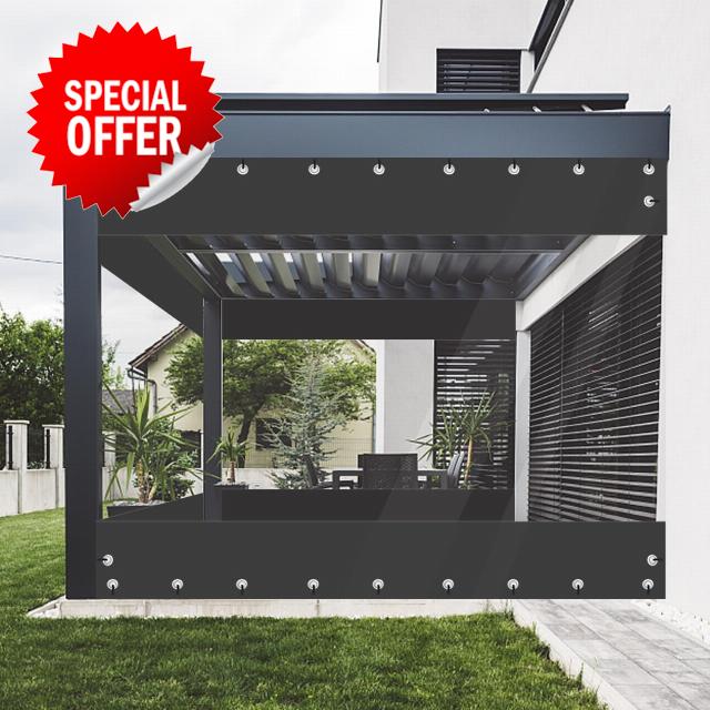 FoundGo Outdoor Vinyl Curtain Custom Size