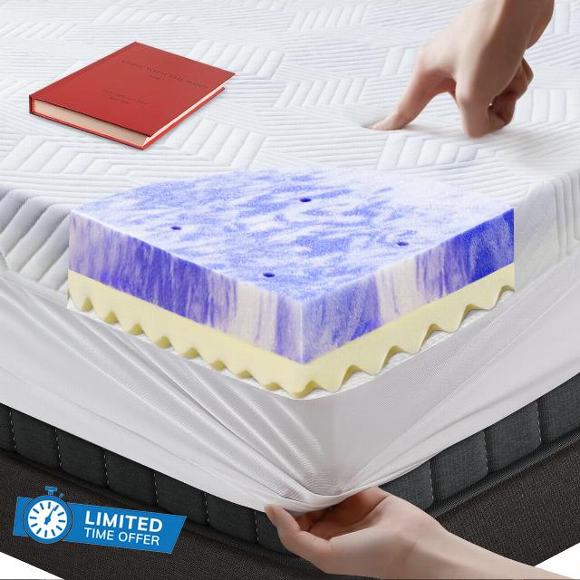 SWINHOM 3 Inch King Memory Foam Mattress Topper