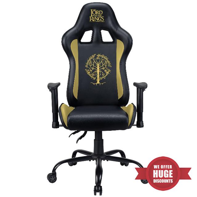 SUBSONIC Lord of The Ring - Official Ergonomic Gamer Chair Adjustable Back and Armrests - Adolescent and Adult Gaming Chair Size L