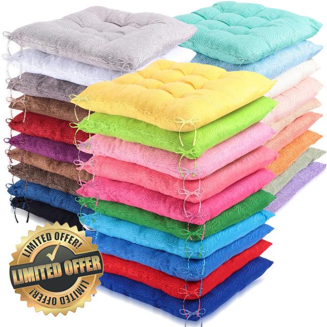 30 Pack Floor Cushions for Kids Square Floor Pillow with Ties 15.7 Inches Thick Meditation Seating Kitchen Chair Pads for Adults Yoga Living Room Classroom Home Dining Office Desk Chairs