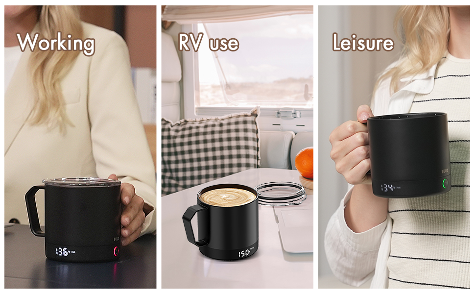 self-heating coffee mug