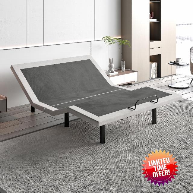 Yiree Electric Adjustable Bed Frame Lift Motor & Wireless Remote Ergonomic Upholstered Twin XL Size Bed Frame