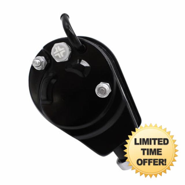 Black Saginaw Power Steering Pump Reservoir A-Can Style Compatible With SBC BBC Street Rod