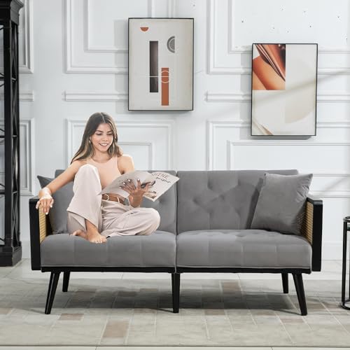 Convertible Folding Futon Couch Breathable Small Couch