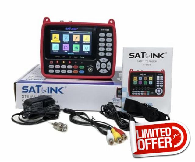 ST-5155 DVB-S/S2/T/T2/C Combo Meter Satellite TV Finder Meter HD 1080P MPEG-2/4 H.264/H.265 (10 Bit)