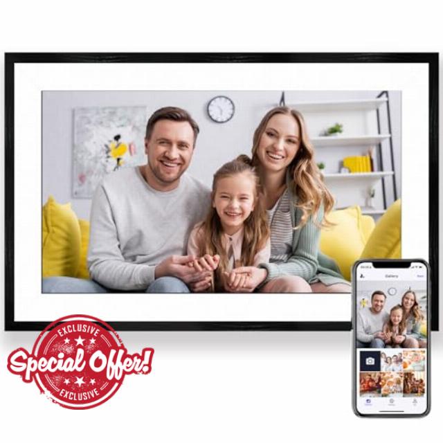 Pulloon Digital Picture Frame 15.6" Large Digital Photo Frame with 1920*1080 Full HD Touchscreen