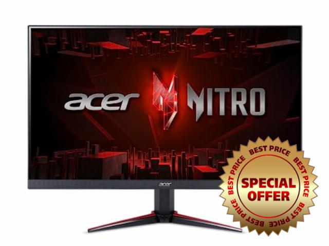 Acer Nitro 27" Full HD 1920 x 1080 PC Gaming IPS Monitor | AMD FreeSync Premium | 180Hz Refresh | Up to 0.5ms | HDR10 Support | 99% sRGB | 1 x Display Port 1.2 & 2 x HDMI 2.0 | VG270 M3bmiipx