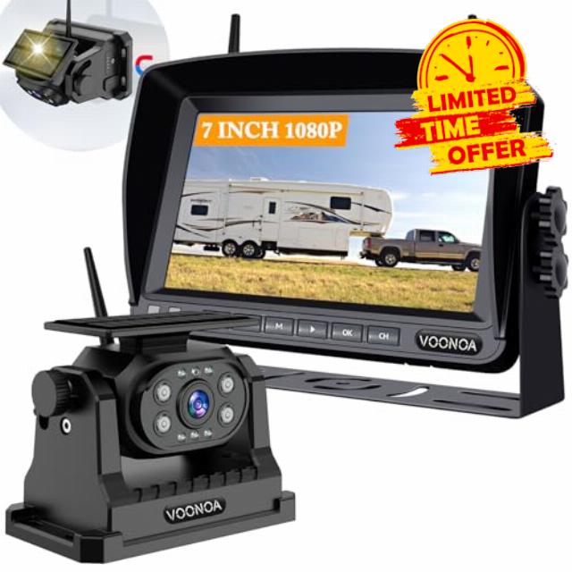 Solar Wireless Magnetic Backup Camera