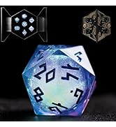 HEIMDALLR Liquid Core Dice Set with First Ever LED Display Case - 7-PC Hand-Painted Sharp Edge DN...