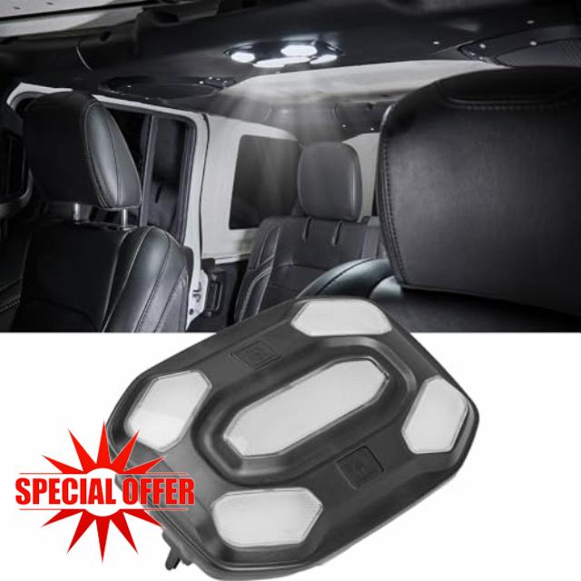 JOYTUTUS Front LED Interior Dome Lights Ceiling Lights Compatible with Wrangler JL 2/4 Door Gladiator JT