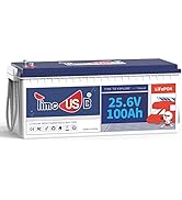 Timeusb LiFePO4 Battery 12V100Ah Deep Cycle Battery with Upgraded 100A BMS Compact Lithium Batter...