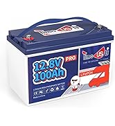 Timeusb 12V 100Ah Smart LiFePO4 Battery, One Touch Control Lithium Battery with 100A BMS, Support...