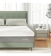 King Size Mattress, Novilla 12-Inch Gel Memory Foam Mattress for Cool Sleep, Pressure Relieving, ...