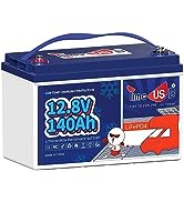 Timeusb 12.8V 50Ah Pro LiFePO4 Battery, 15000+ Cycles Times Battery with Grade A Battery Cells, B...