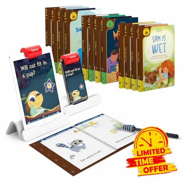 Osmo - Reading Adventure - Beginning to Read Kit for iPad & iPhone - 12 Books - Ages 5-7 - Builds Reading Proficiency