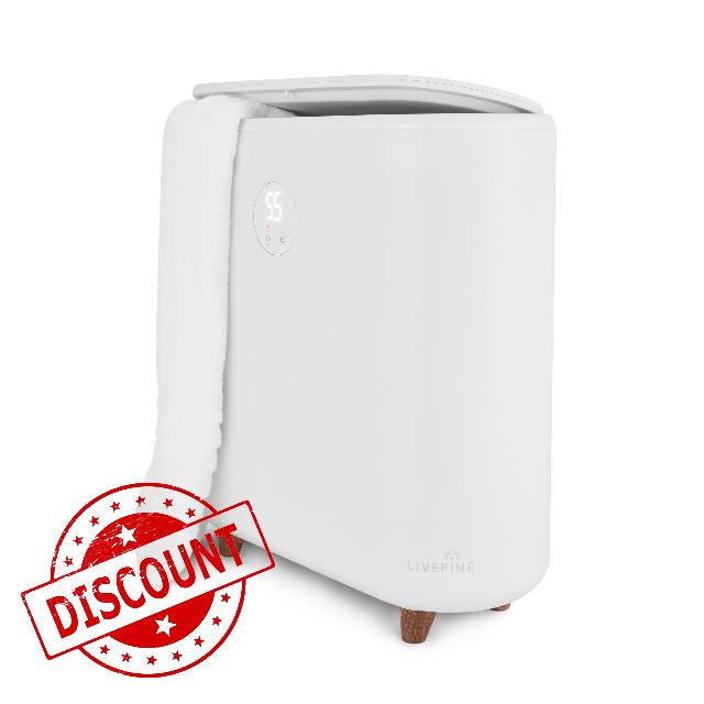 LiveFine Towel Warmer | Large Bucket Style Luxury Heater with LED Display