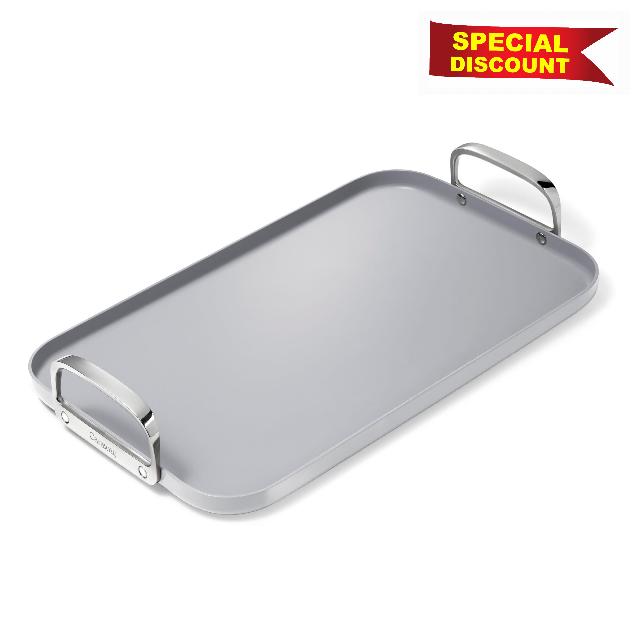 Caraway Double Burner Griddle - 19x12” Griddle Pan - Non-Stick Ceramic Coated - Non Toxic
