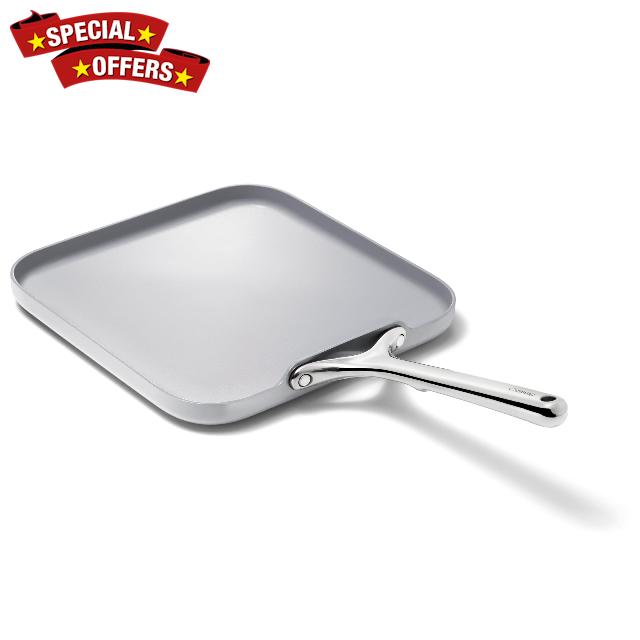 Caraway Square Griddle Pan - 11” Square Pan - Non-Stick Ceramic Coated - Non Toxic