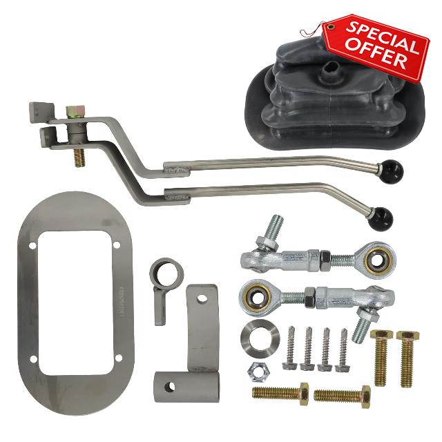 DYRDINSHOW NP205GM Stainless Steel Twin-Stick Shifter for GM NP205 Transfer Case