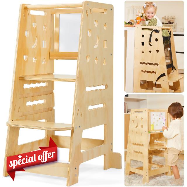 Wooden Toddler Tower Kitchen Helper