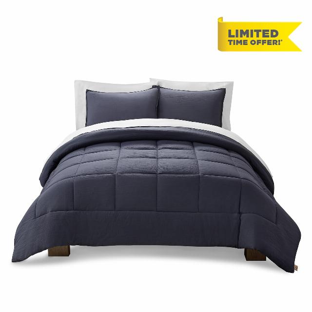 UGG 32547 Devon Full-Queen 3-Piece Comforter Set Ultra-Soft Luxury Bedding Comforter and Two Pillow Shames Cozy Comfortable Reversible Machine Washable Hotel Style Bedding Set