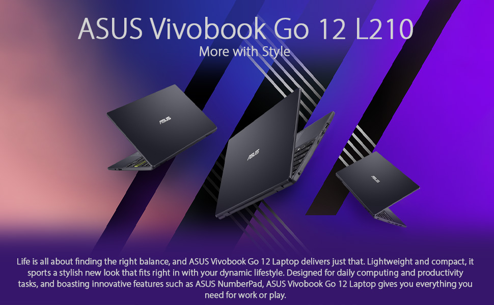 ASUS Vivobook Go 12 L210 11.6” ultra thin laptop