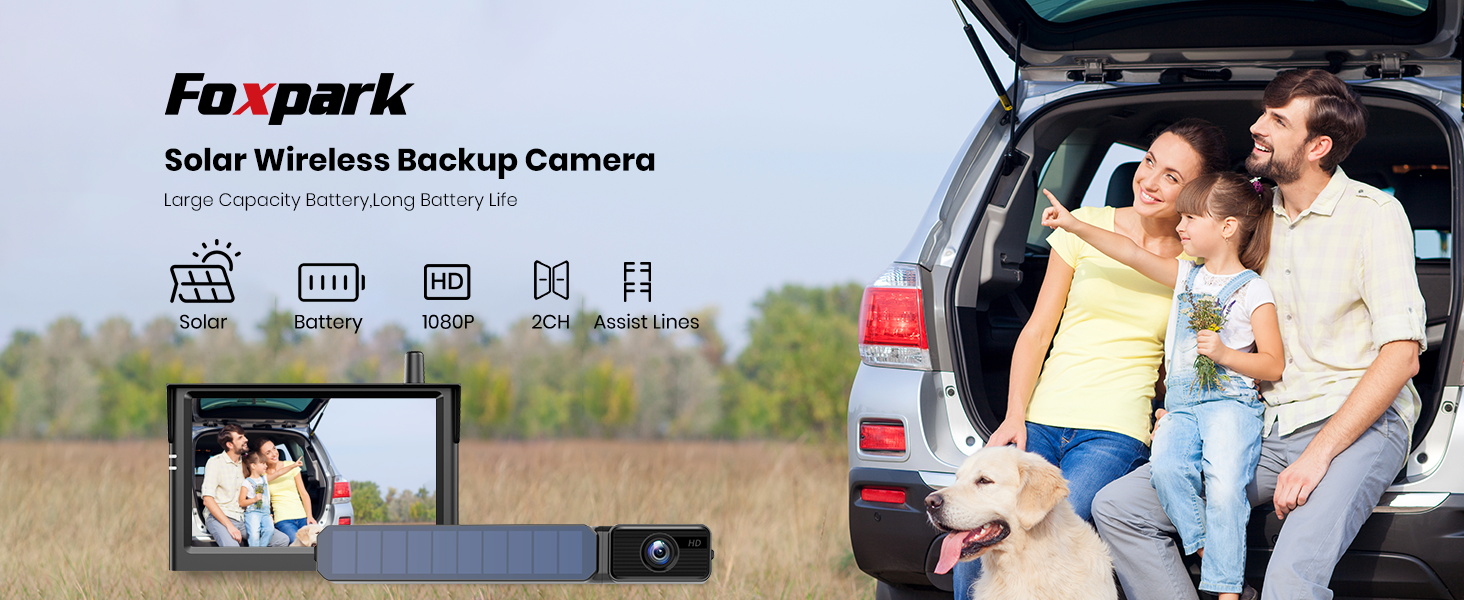 Solar Wireless Backup Camera