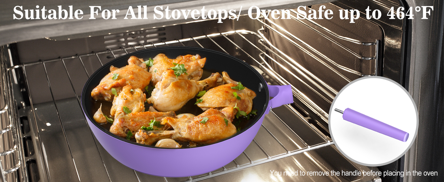 large frying pan with lid