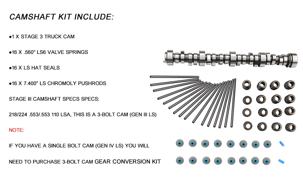 stage 3 truck cam kit