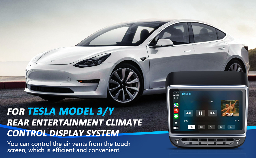 tesla rear screen