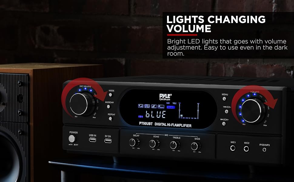 Pyle Home Bluetooth Theater Receiver Amplifier - 500