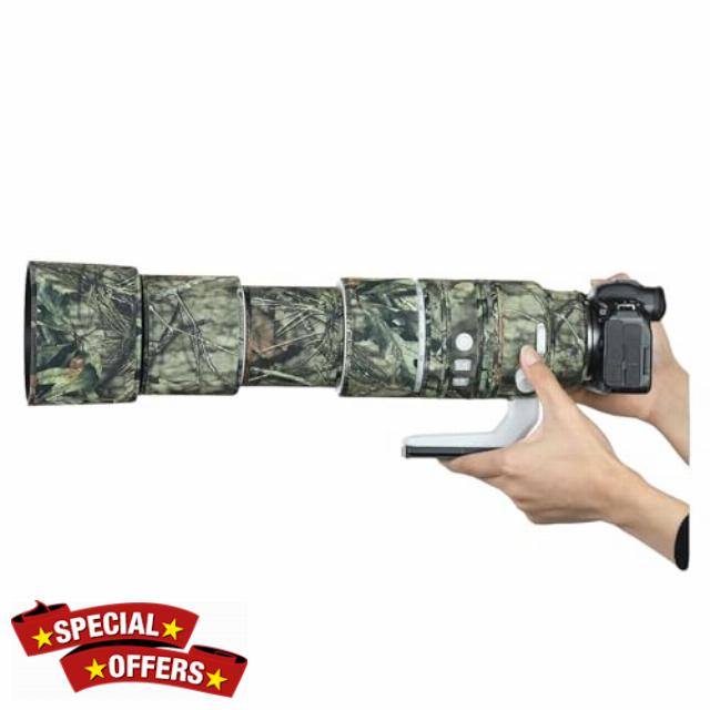FUJING Waterproof Lens Camouflage Coat for Canon RF 200-800mm F6.3-9 Camera Lens Rain Cover Protection Sleeve Guns Case Clothing -Pine