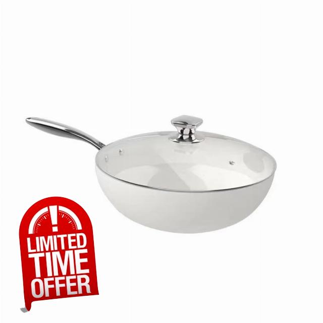 JAIBA Beici White Glazed Frying Pan